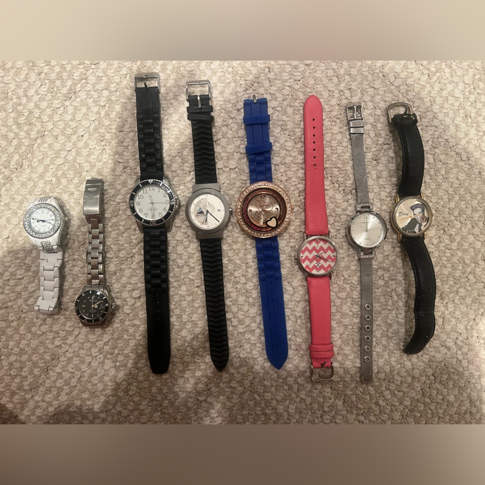 8 Watches | All Styles | All Colors | Needs Batteries